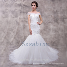 Wholesale 2017 alibaba mermaid sweetheart neck lace up with long train wedding dress